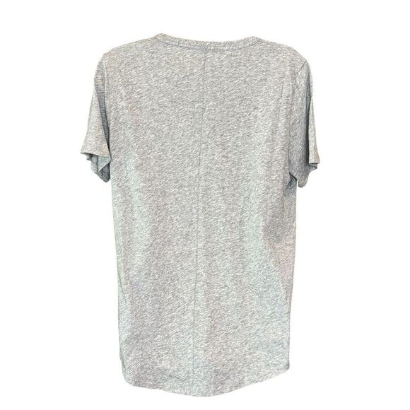 VERONICA BEARD Cindy V-Neck Short-Sleeve Pima Cotton Tee in Grey NWT Size Medium - Picture 2 of 5